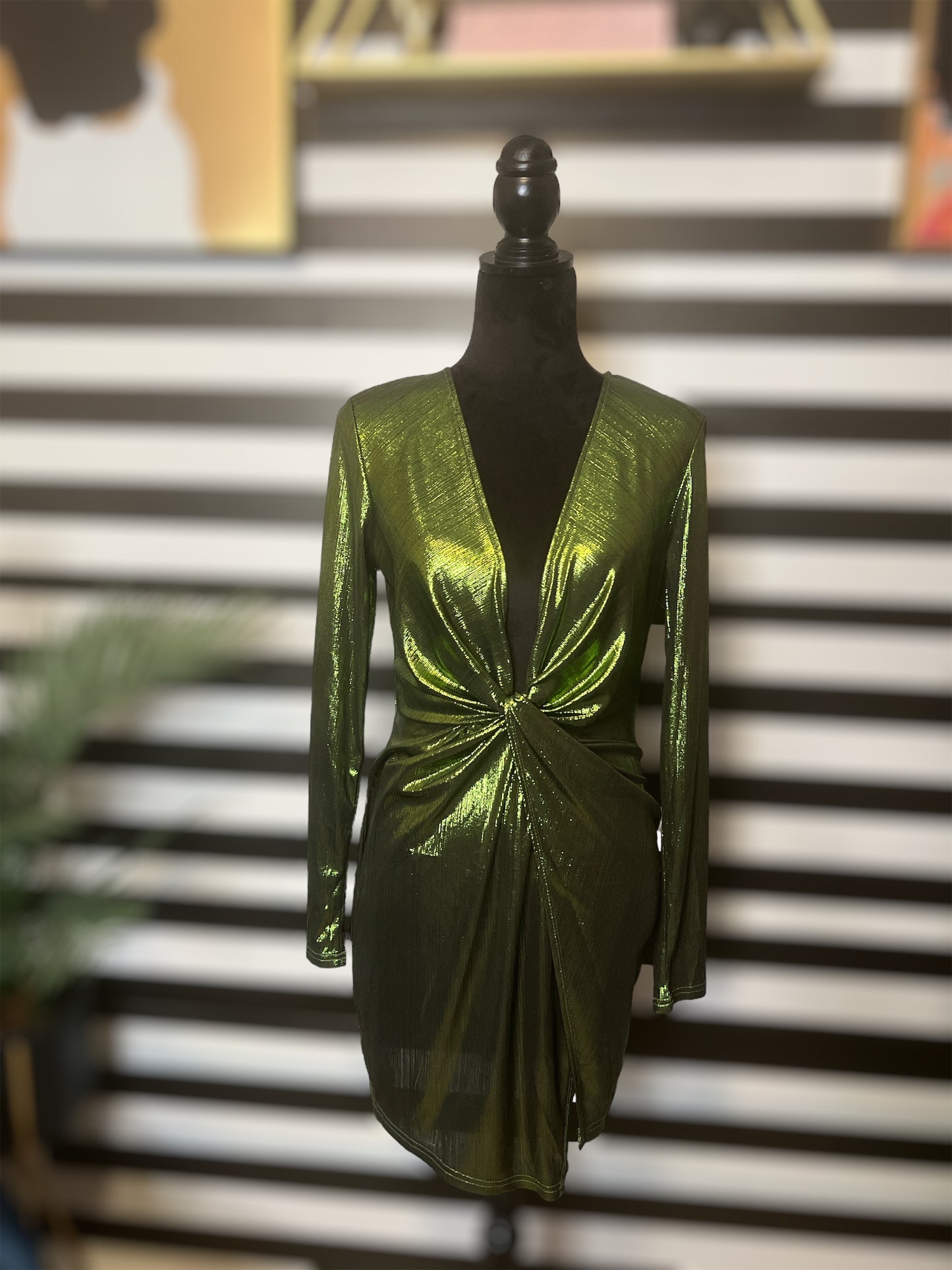 Metallic Green Dress