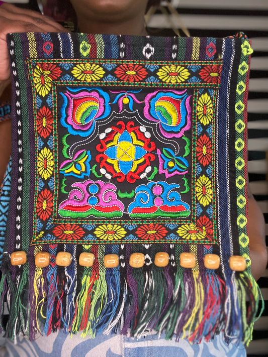 Vibrant Embroidered Crossbody Purse