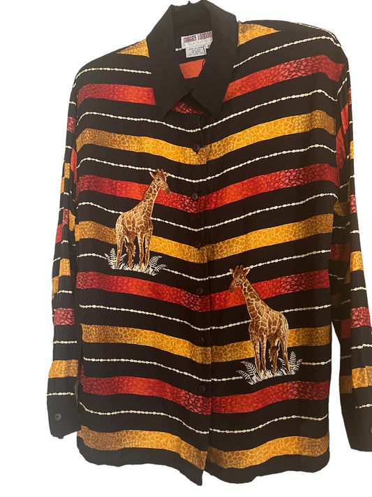 Maggy London Giraffe Blouse