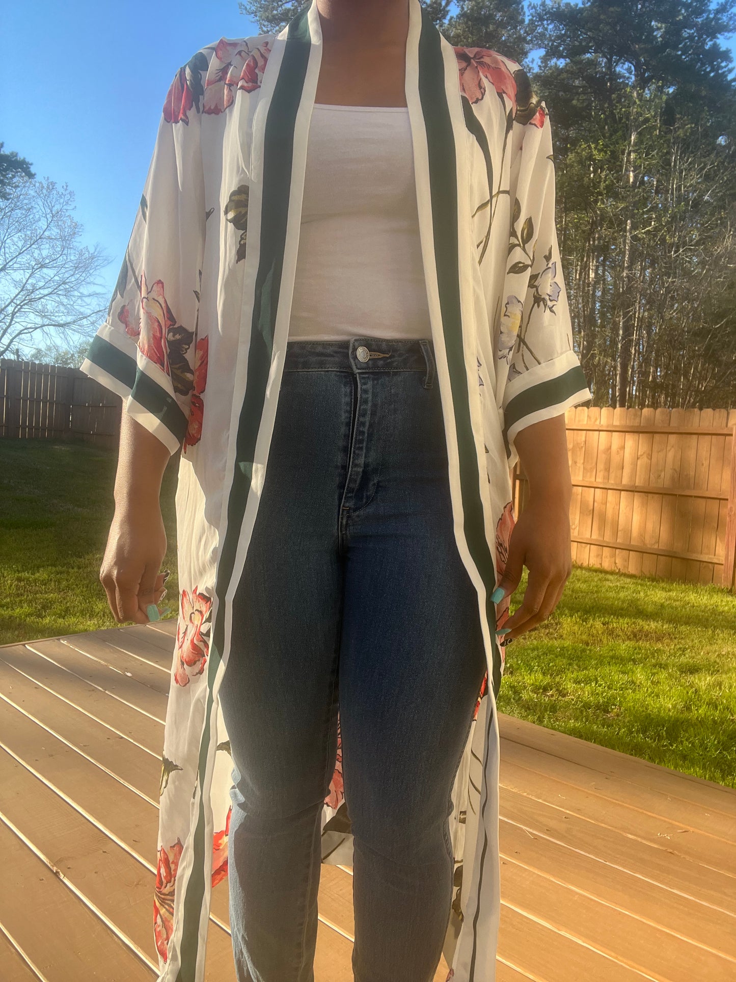 Flower Kimono with Pockets