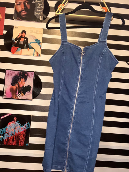 Denim Front Zip Dress