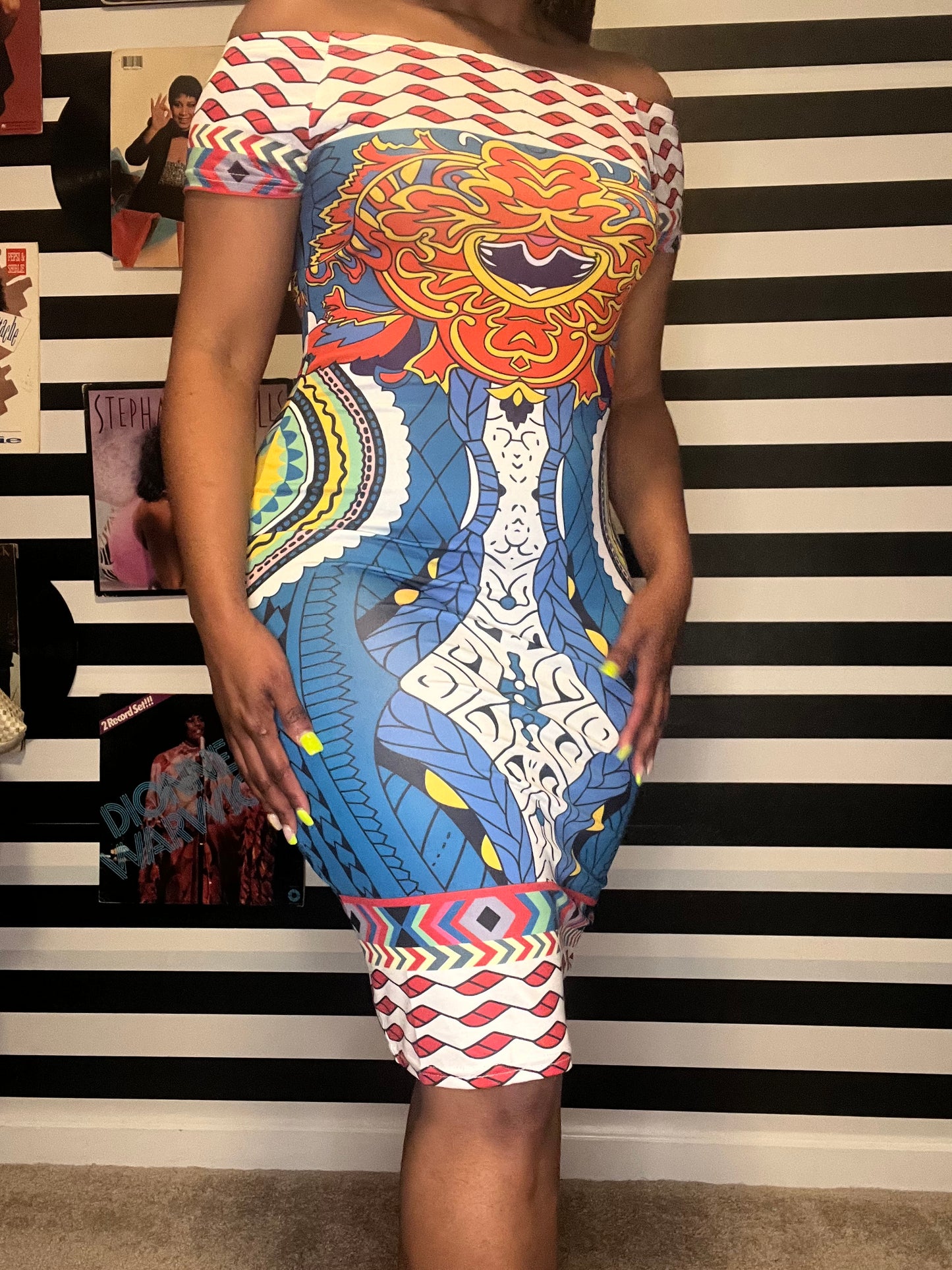 Printed Bodycon Dress