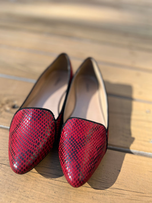 Style & Co Red Snake Loafer