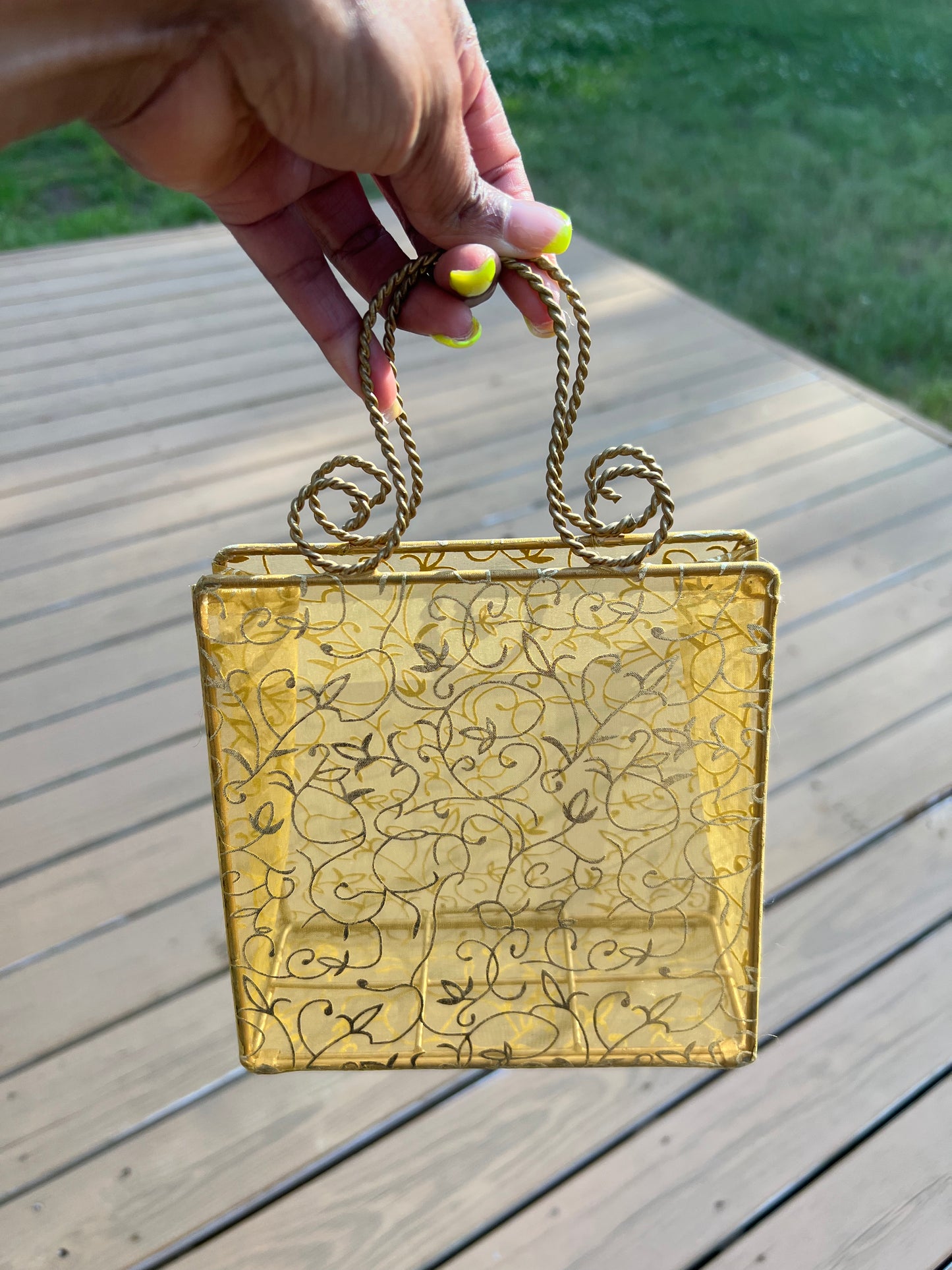 See Through Gold Purse