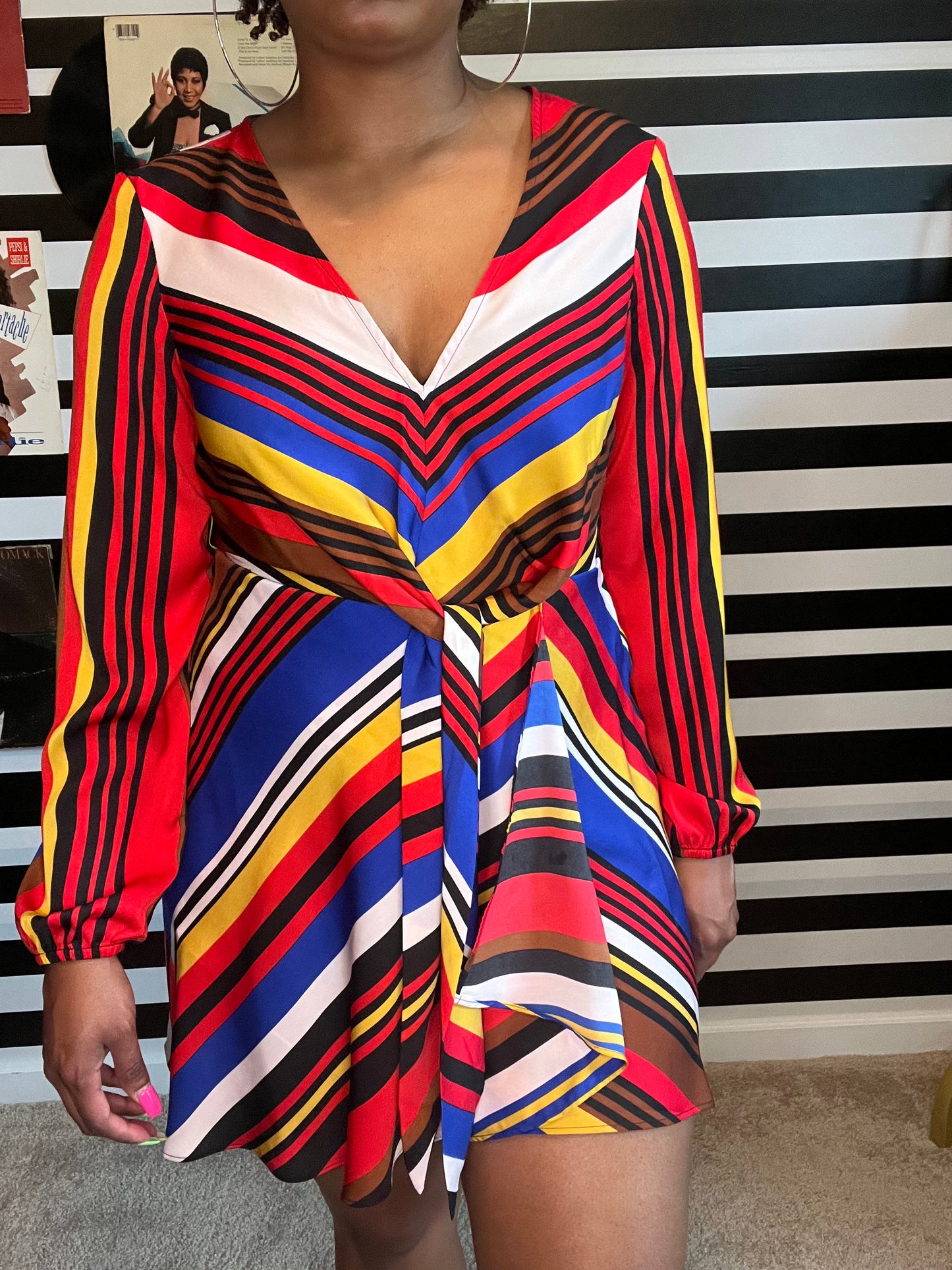 Multi-Color Striped Express Dress